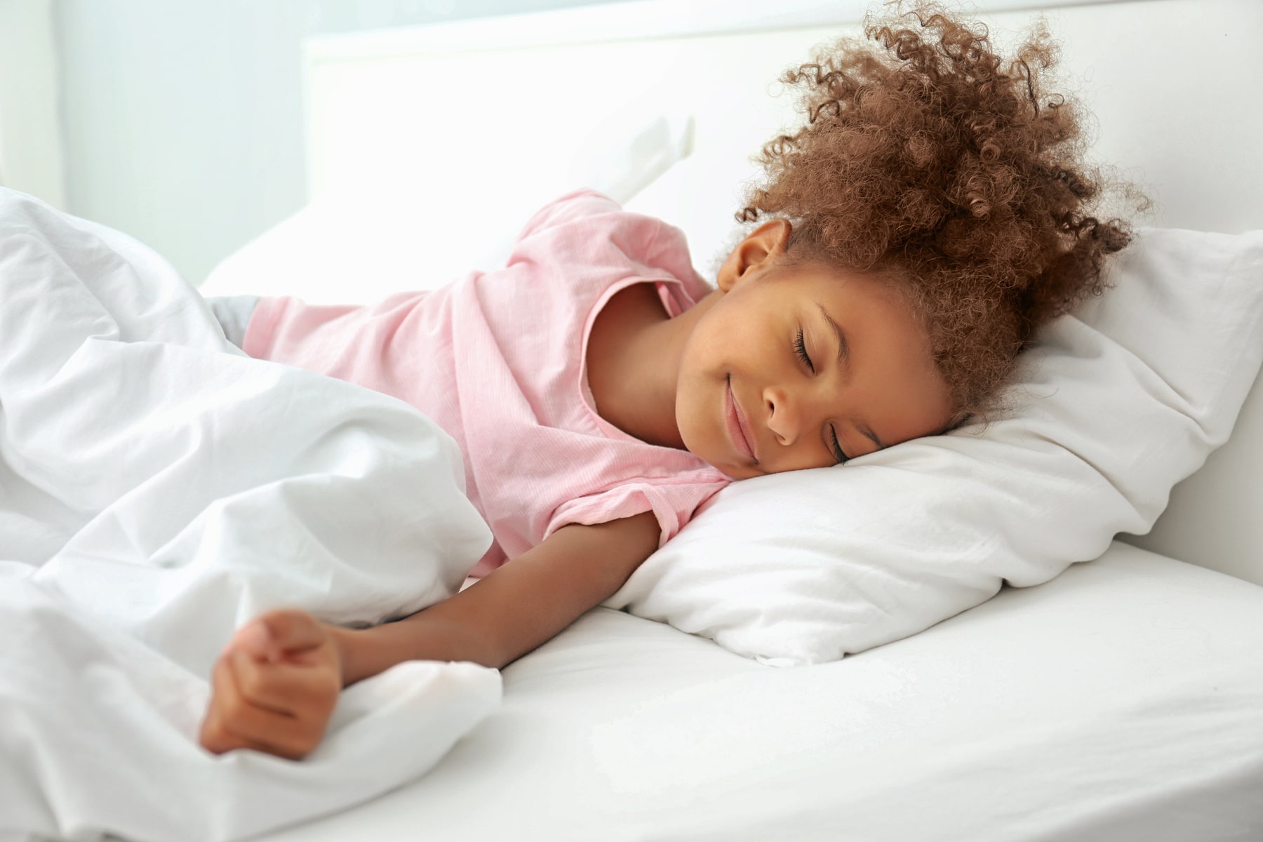 child getting goodnight sleep with the sleep breathing evaluation services at Chattahooche Pediatric Smiles in Marietta GA